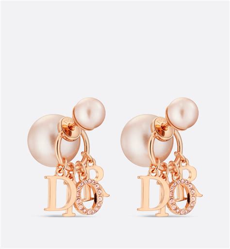 dior logo heart stud earrings|Dior designer earrings.